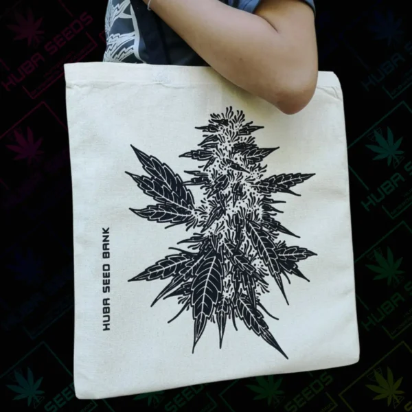 Vászontáska Cannabis virággal