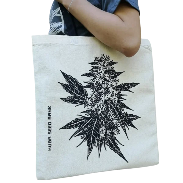 Vászontáska Cannabis virággal